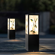 Arleen Vintage Artistic Floral Landscape Bollard Lights