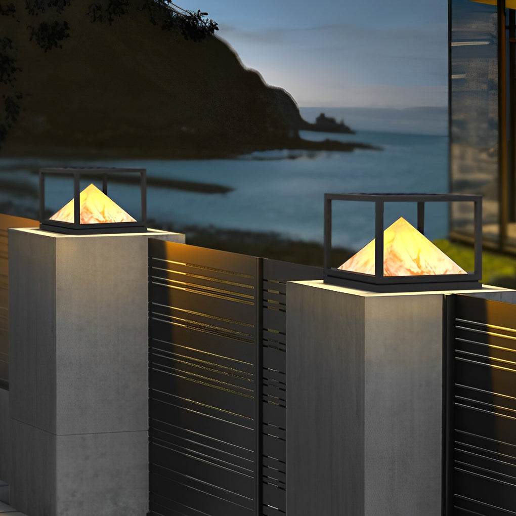 Kiry Mountain LED Modern Steel Outdoor Pillar Lights