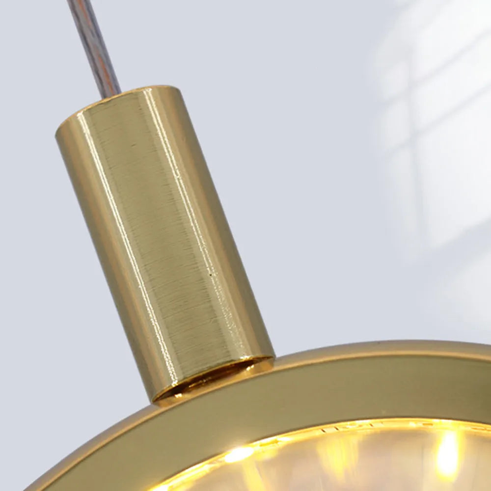 Kristy Morden Spherical Metal Pendant Light, Gold - Neutral Decor
