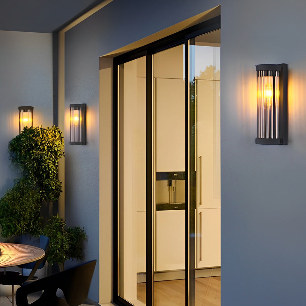 Denise Creative  LED Modern Solar Glass Outdoor Wall Lights