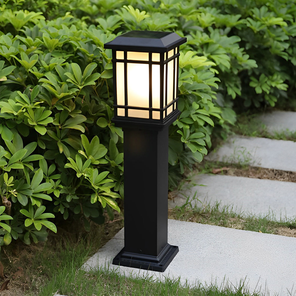 Joce Solar Three-Step Outdoor Pathway Bollard Lights