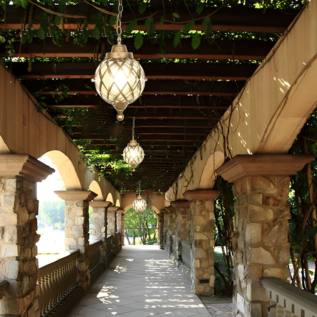 Muiel Tea Globe Classic Outdoor Pendant Lights