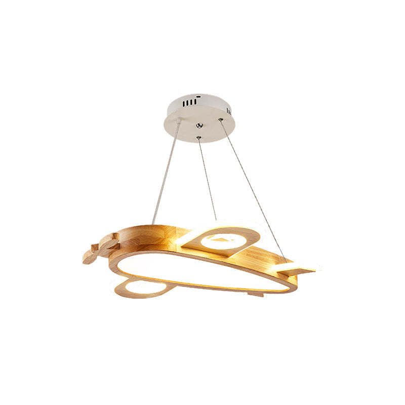 Arisha Modern Natural Creative DIY Children Airplane Shape Acrylic Pendant Light ,Wood - Neutral Decor