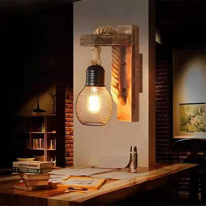 Silva Solid Wood Wall Lamp for Hallway & Living Room - Neutral Decor