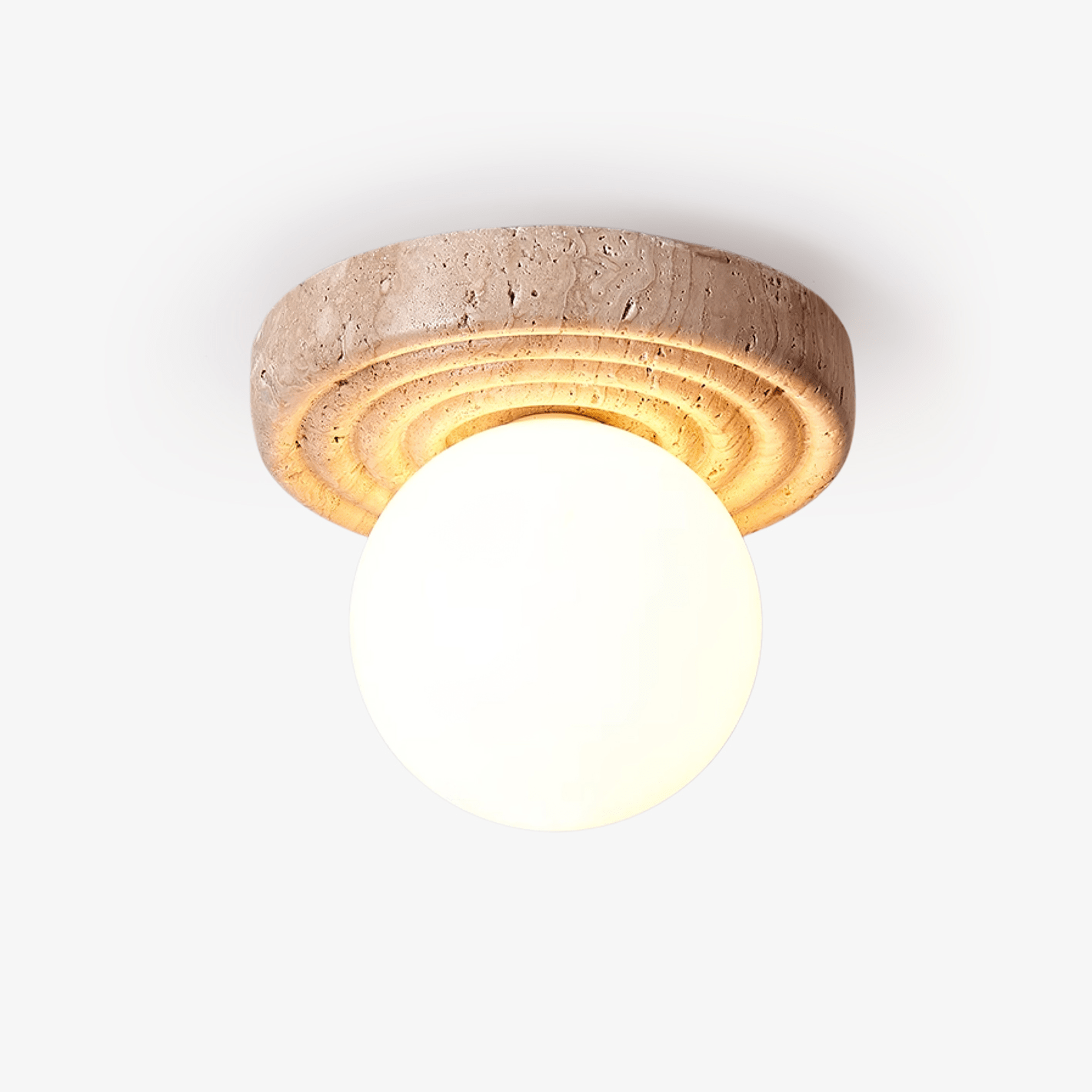 Carmen Travertine Ceiling Light-Neutral Decor