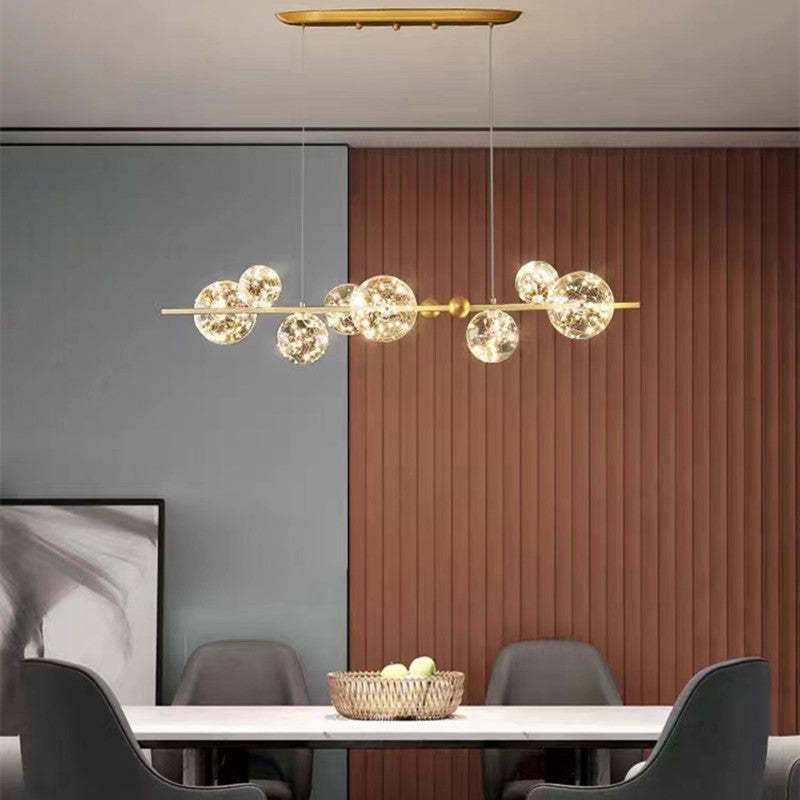 Valentina Art Deco Luminous Sphere Cluster Glass Pendant Light - Neutral Decor