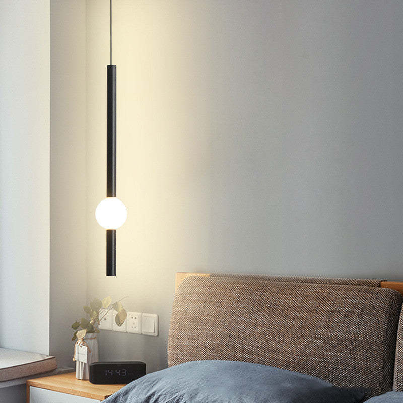 Arisha Minimalist Linear Globe Glass Pendant Light, Bedroom - Neutral Decor