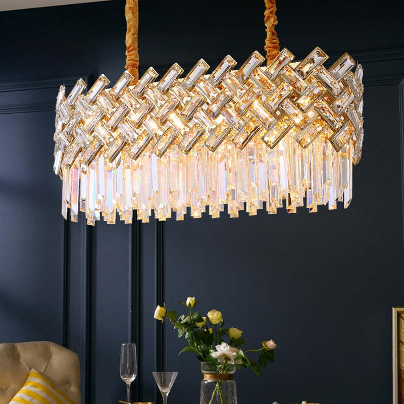 Kristy Luxury Gold Chandelier, Crystal & Metal - Neutral Decor