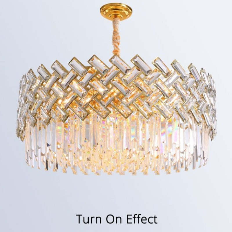 Kristy Luxury Gold Chandelier, Crystal & Metal - Neutral Decor