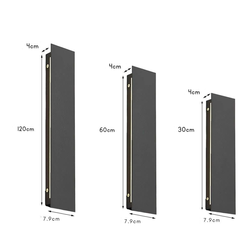 Noelle Modern LED Rectangular Steel Outdoor Wall Lights