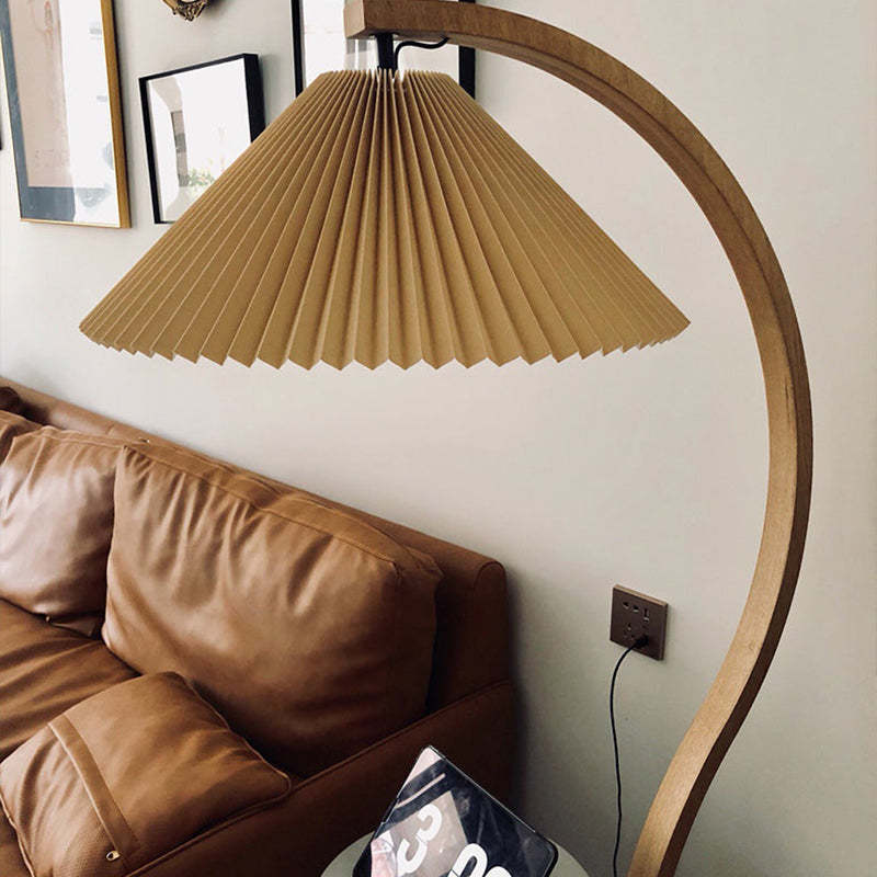 Muto Unique LED Floor Lamp, Wood/Metal, Living Room - Neutral Decor