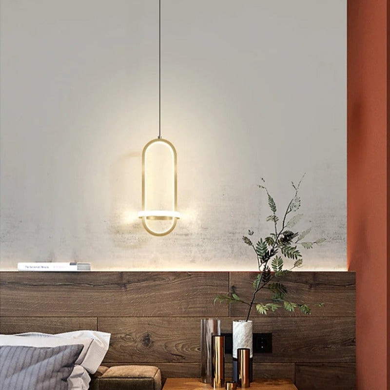 Arisha Modern Minimalist LED Ring Pendant Light Bedsides - Neutral Decor