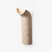 Lycoris Travertine Tapered Wall Light-Neutral Decor