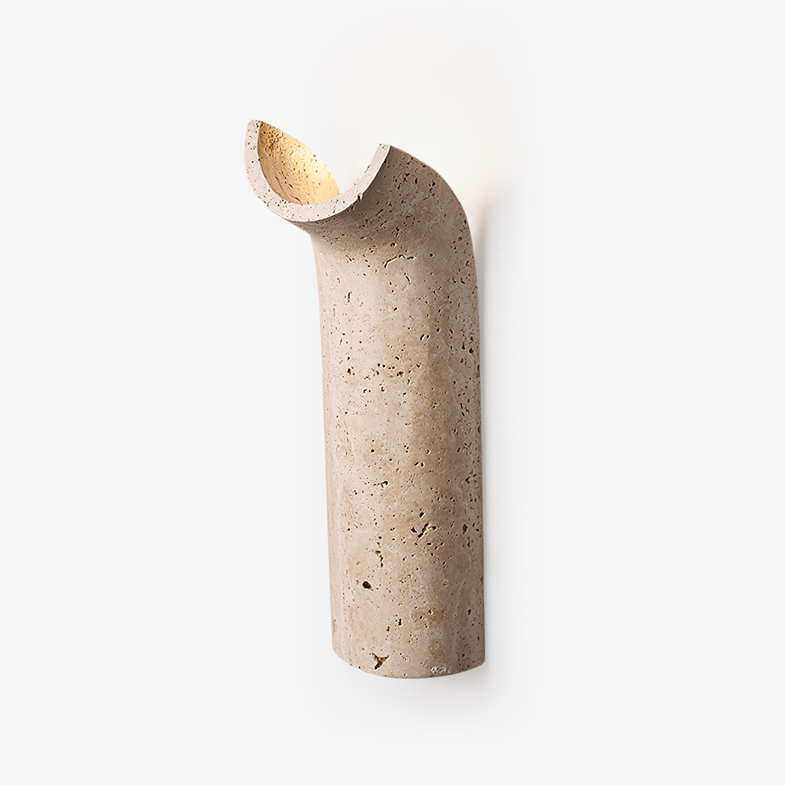 Lycoris Travertine Tapered Wall Light-Neutral Decor