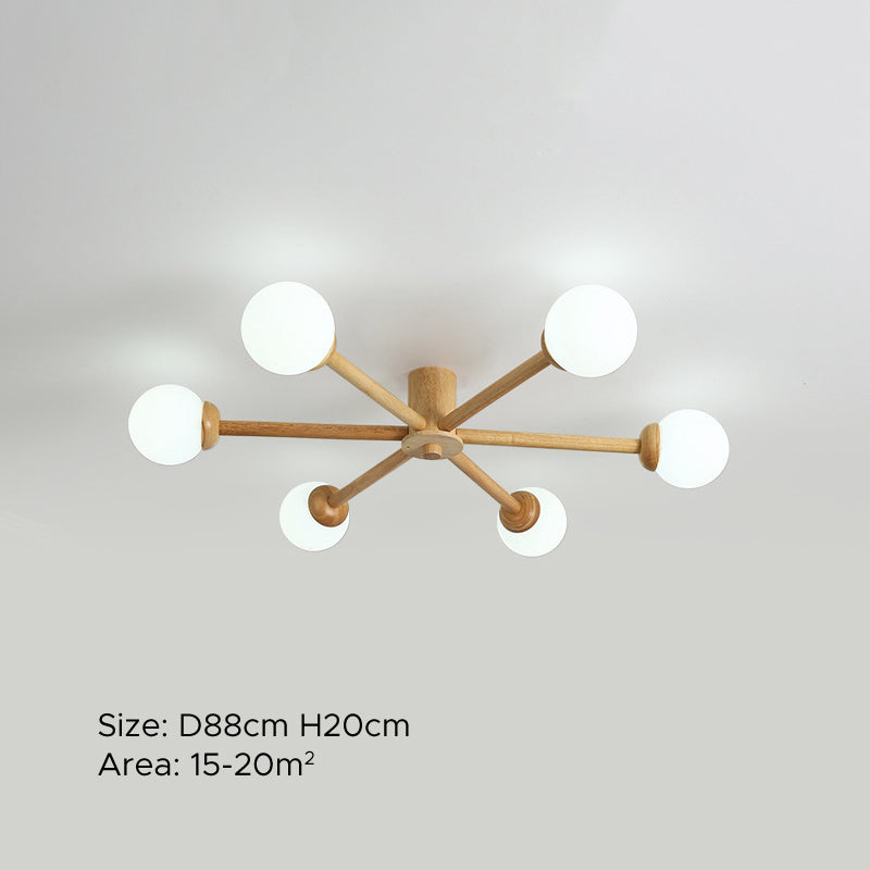 Muto Ceiling Light, Dimmable 6/8 Head - Neutral Decor