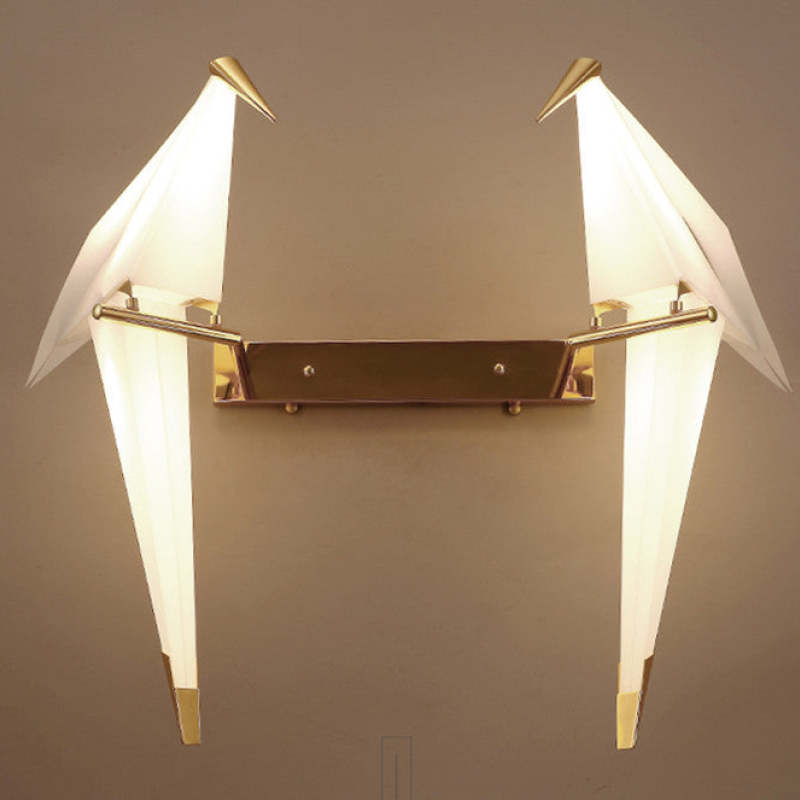 Arisha Wall Lamp Bird Vintage/Art-Deco, Metal/Acrylic, Bedroom - Neutral Decor