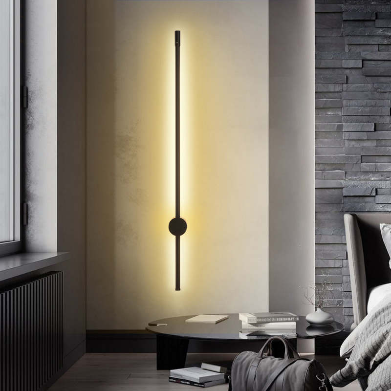 Arisha Modern Minimalist LED Wall Reading Lamp, Black - Neutral Decor