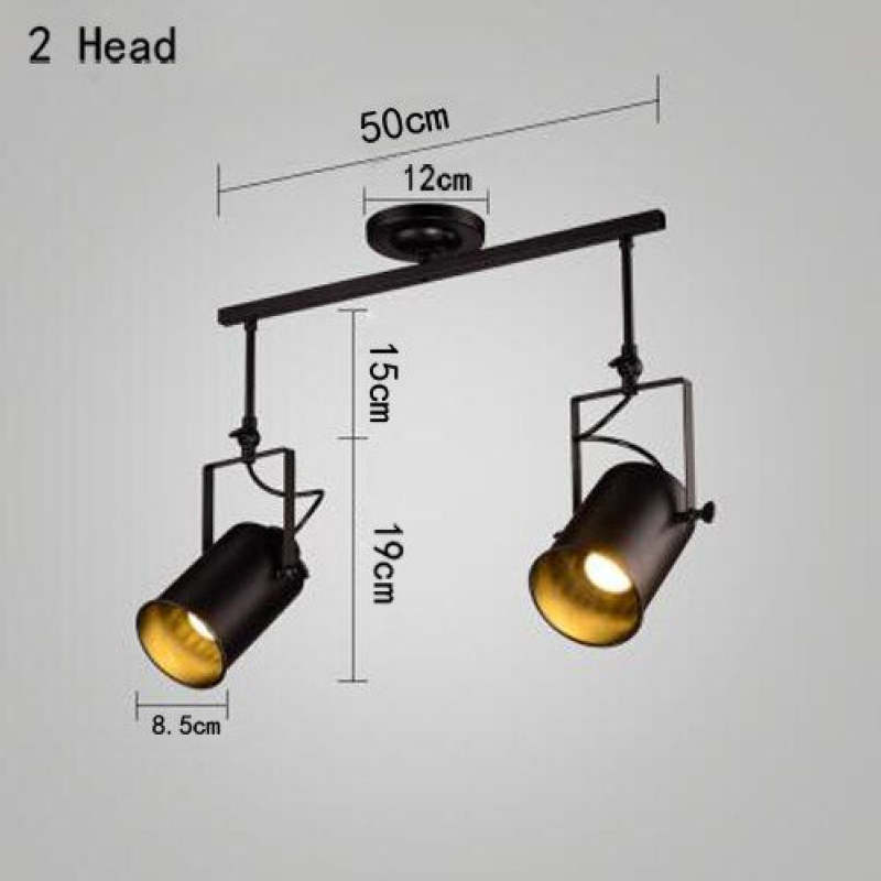 Silva Vintage Adjustable Semi-Flush Mount Ceiling Light, Black - Neutral Decor