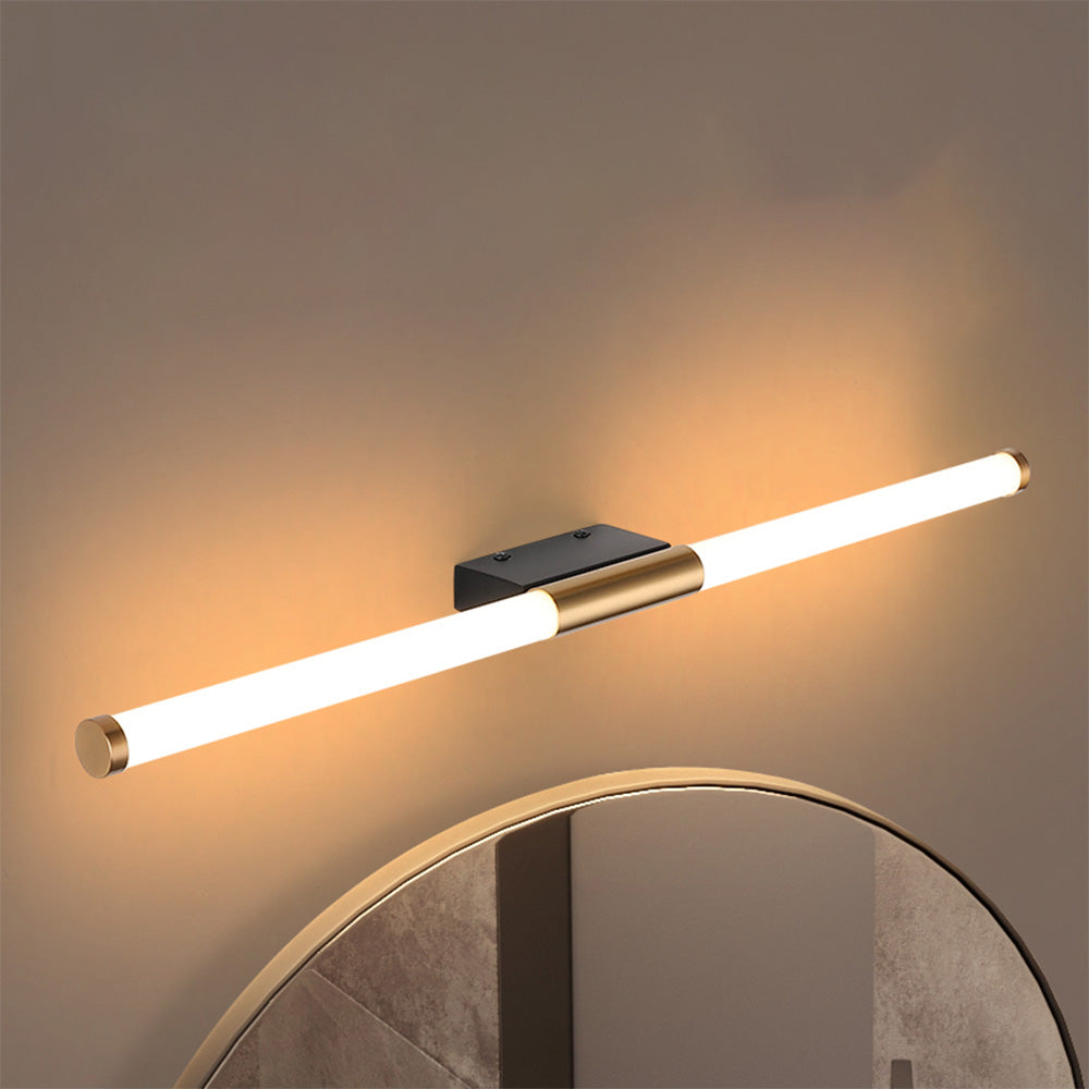 Arisha Modern Linear Cooper White Mirror Front Wall Lamp - Neutral Decor