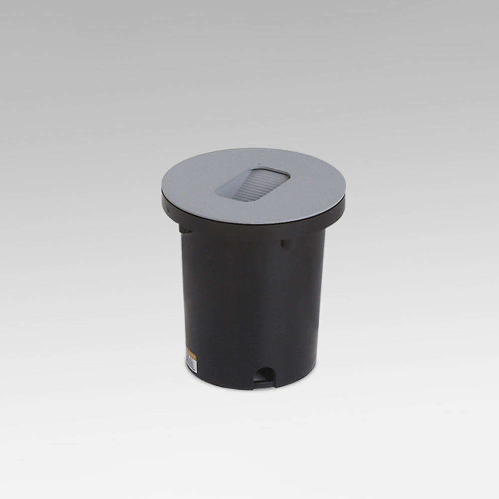 Ray Modern Metal Square/Circular Outdoor Deck/Step Light, Black - Neutral Decor