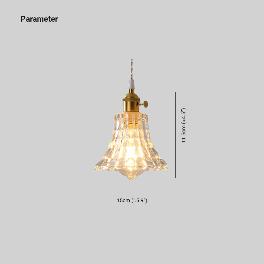 Valentina Art Deco Blown Brass & Glass Pendant Light, 7 Styles - Neutral Decor