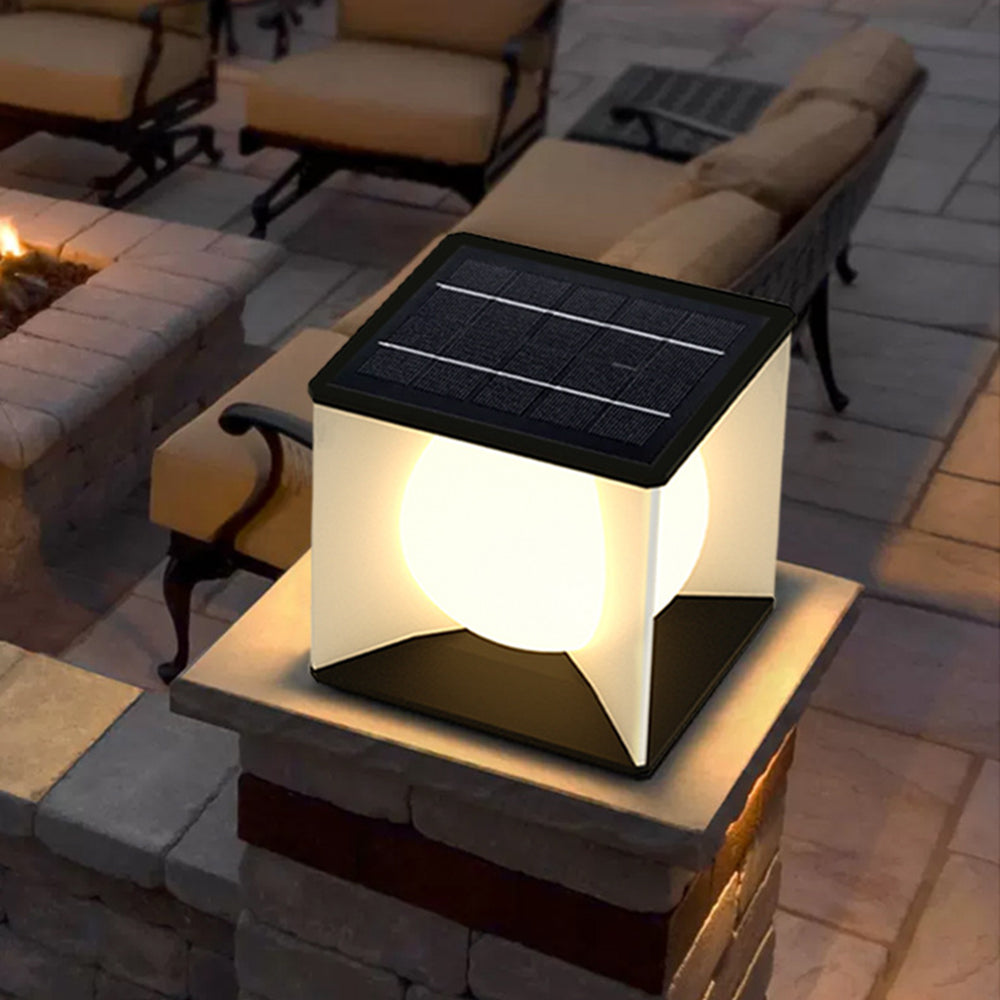 Ray Modern Moon Outdoor Pier-Mount Pillar Light - Neutral Decor