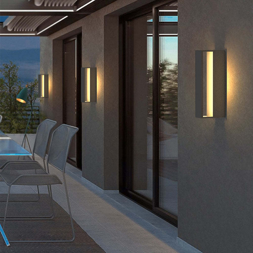 Ray Modern Hollow Outdoor Wall Lamp, Black/White - Neutral Decor