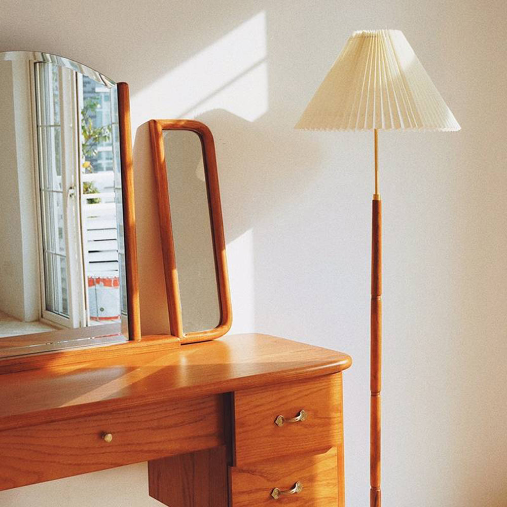 Ozawa Pleated Floor Lamp, 2 Colour - Neutral Decor