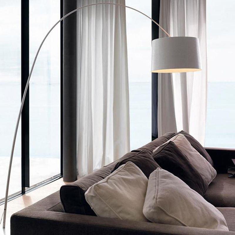 Eryn Floor Lamp Cool Modern, Metal Arc, Black/White/Red/Blue, Bedroom - Neutral Decor