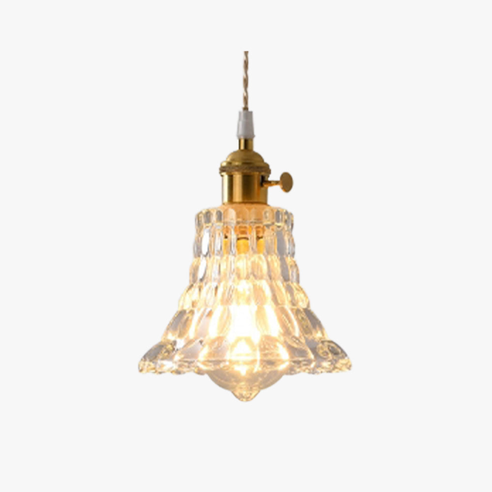 Valentina Art Deco Blown Brass & Glass Pendant Light, 7 Styles - Neutral Decor