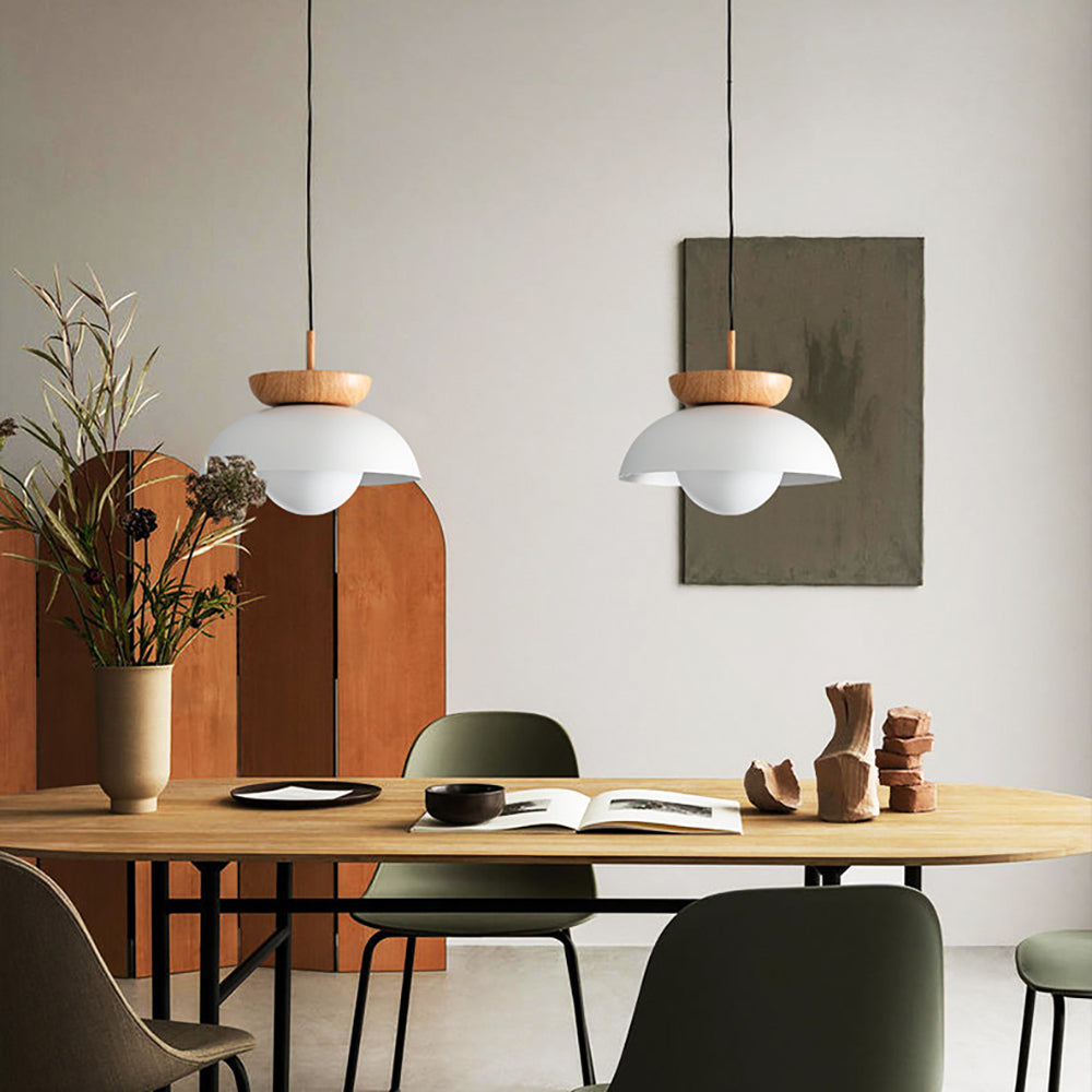 Muto Nordic Pendant Light/Flush Mount Ceiling Light Wood/Metal Black Kitchen Balcony - Neutral Decor