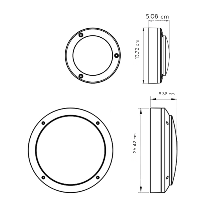 Tasha Round Minimalist Outdoor Wall Lights