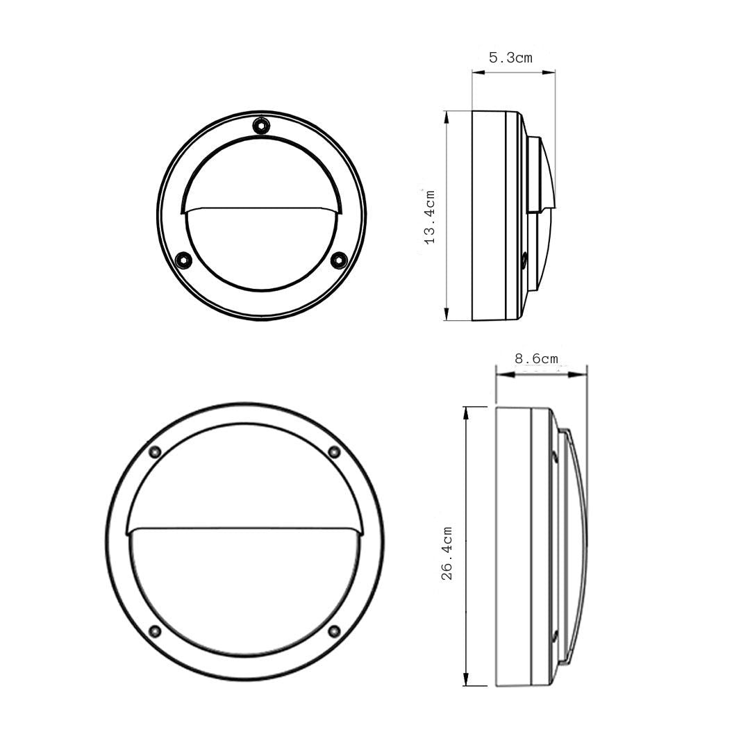 Maddox Round Minimalist Outdoor Wall Sconce