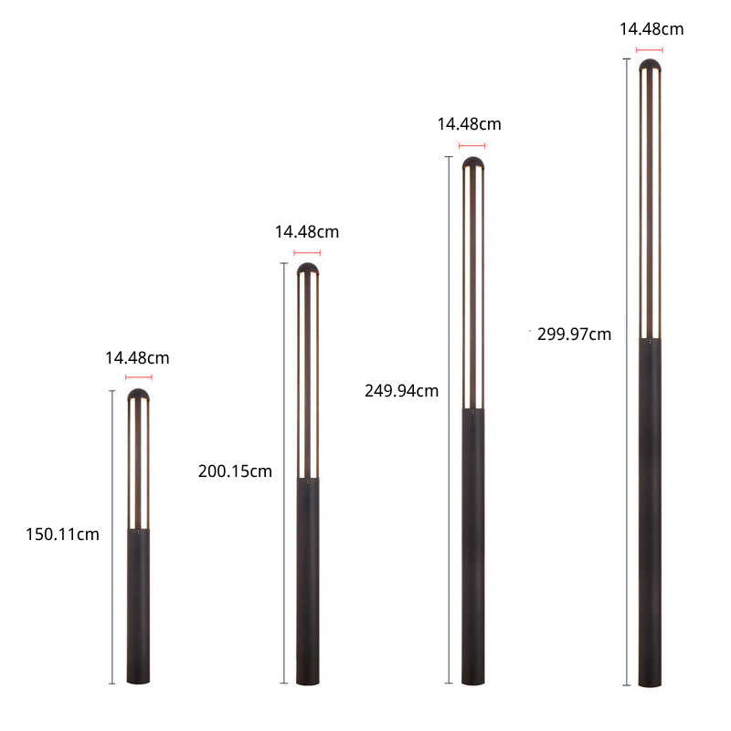 Nora Minimalist Residential Outdoor Bollard Lights