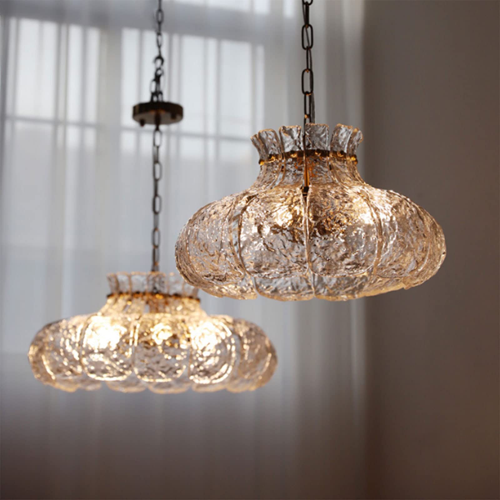 Arisha Modern Pear Shaped Chandelier Ice Melting Glass Bedroom - Neutral Decor