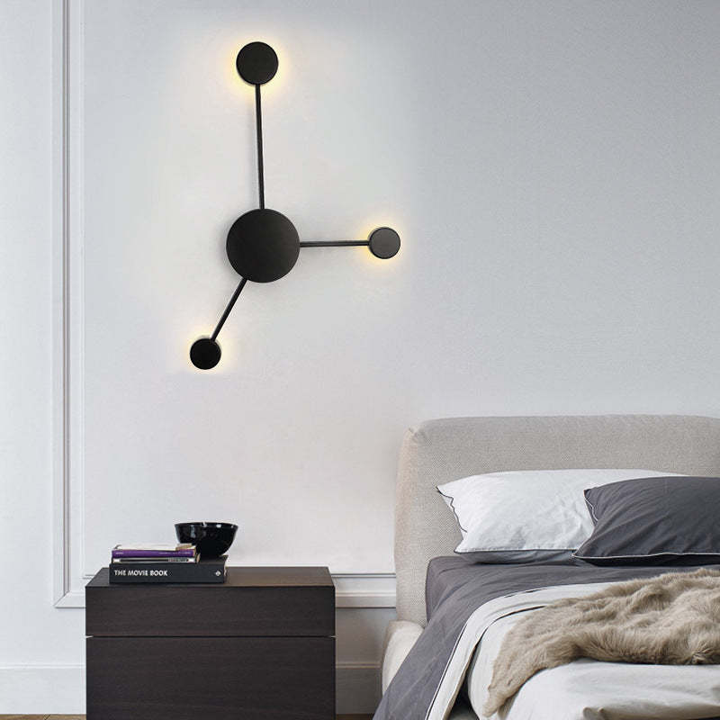 Arisha Modern Nordic Chessboard Metal Wall Lamp, Black - Neutral Decor