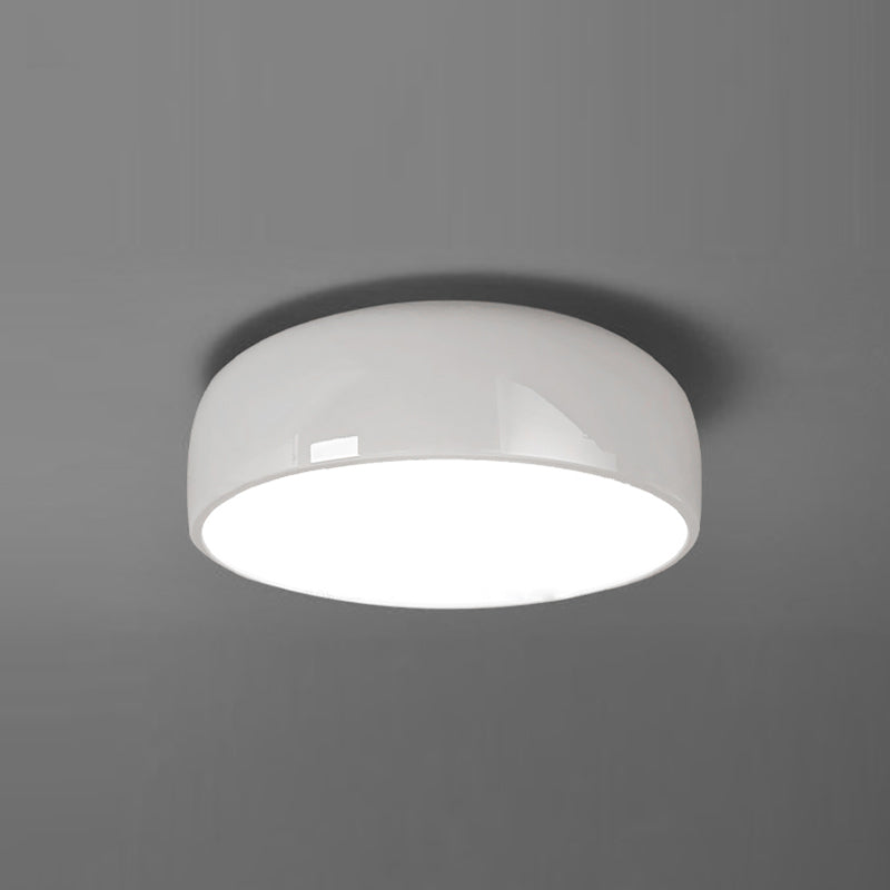Arisha Modern Dish Shaped Metal Ceiling Light, Black/White - Neutral Decor