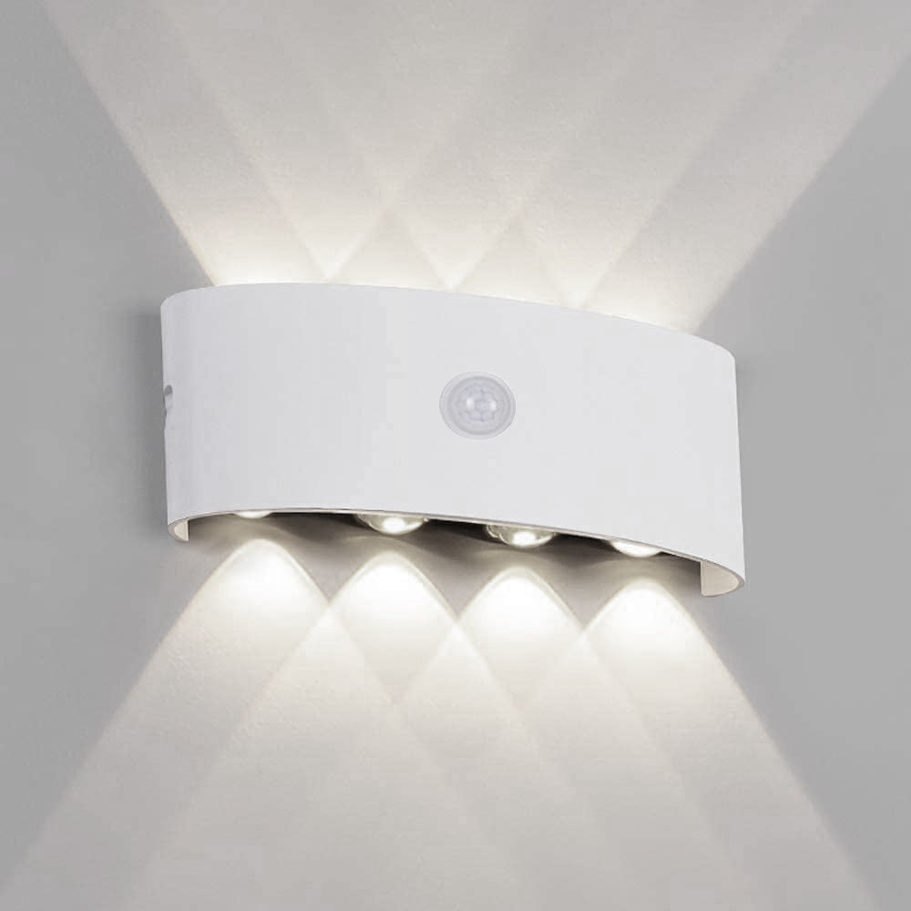 Ray Modern Simple Metal/Acrylic Fixtures Up And Down LED Light Wall Lamp, Black/White - Neutral Decor