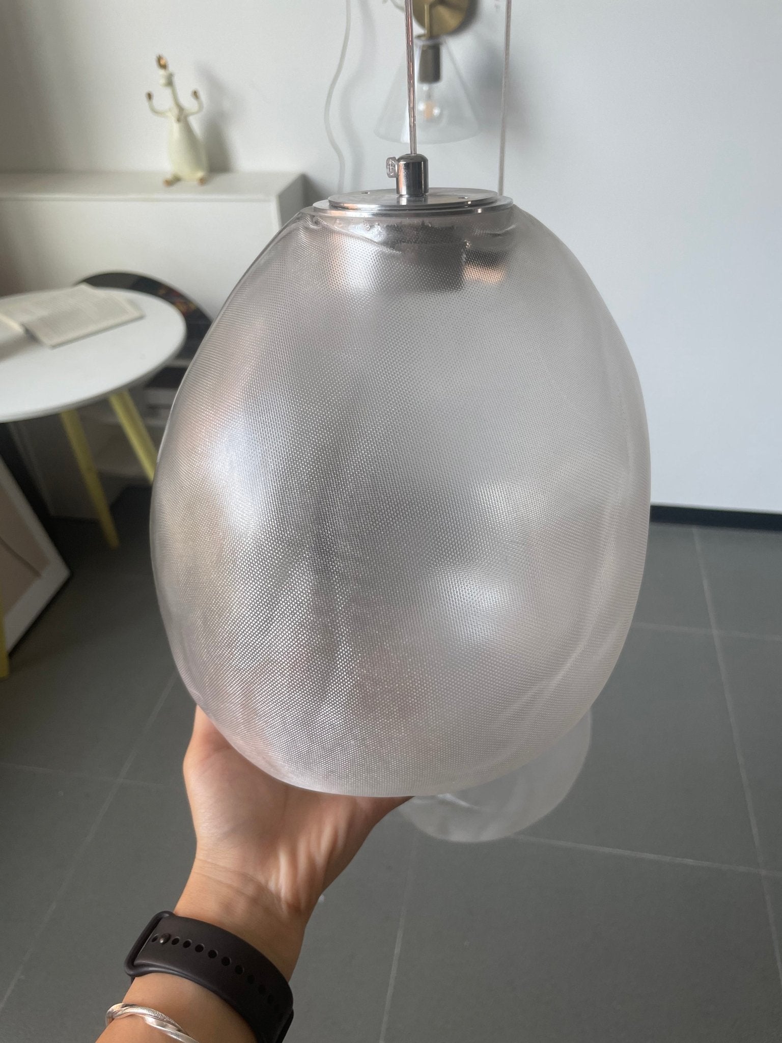 Liquid Glass Stone Pendant Light-Neutral Decor