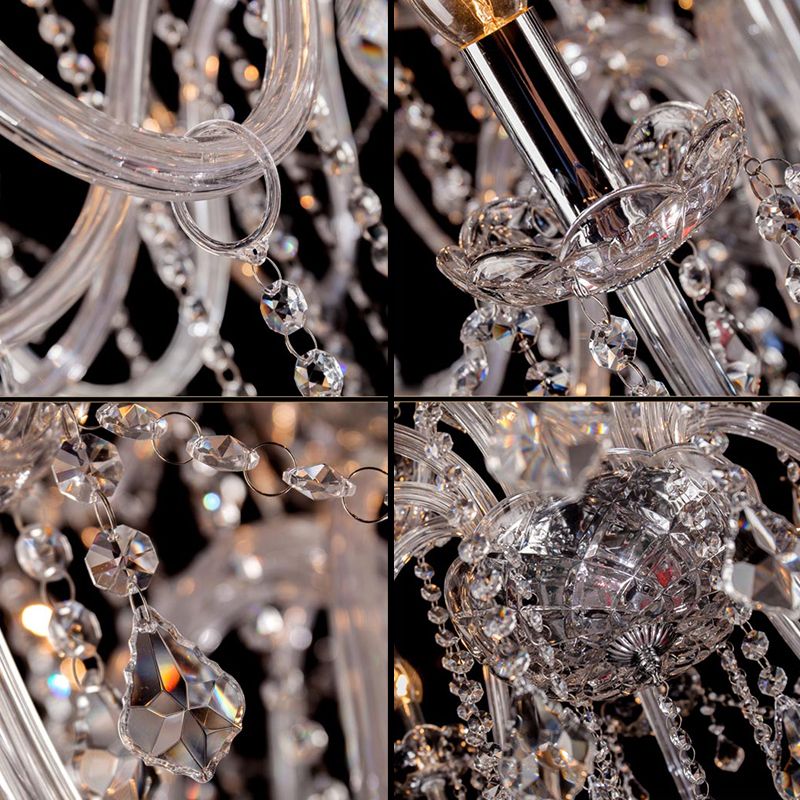 Silva Luxury Candlestick Clear Crystal Chandelier