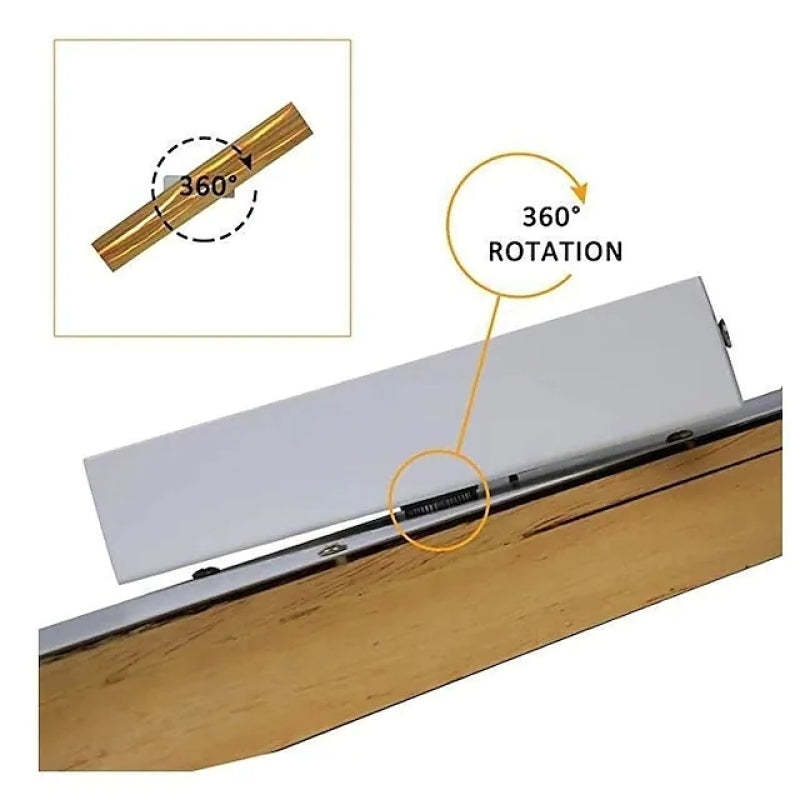 Muto Rotatable Crackle Nature Wood Board LED Wall Lamp - Neutral Decor