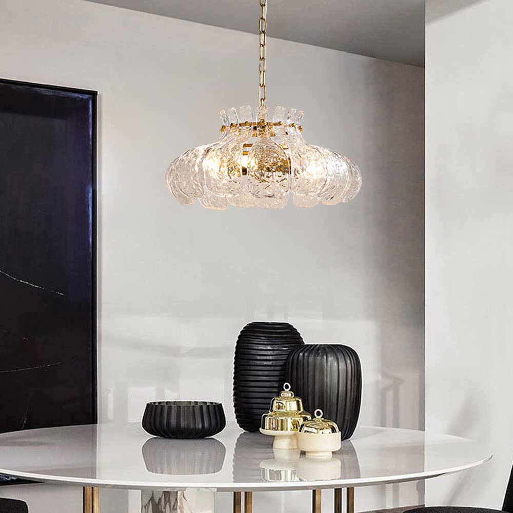 Arisha Modern Pear Shaped Chandelier Ice Melting Glass Bedroom - Neutral Decor