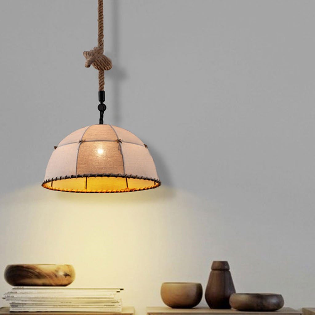 Ritta Industrial LED Pendant Light Metal Rope Bedroom - Neutral Decor