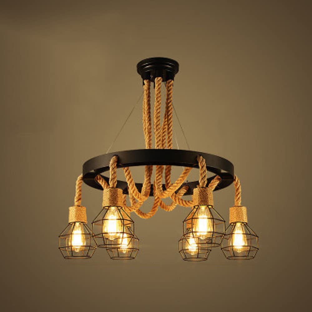 Epoch Retro Industrial Globe Chandelier Black Metal Bar/Living Room - Neutral Decor