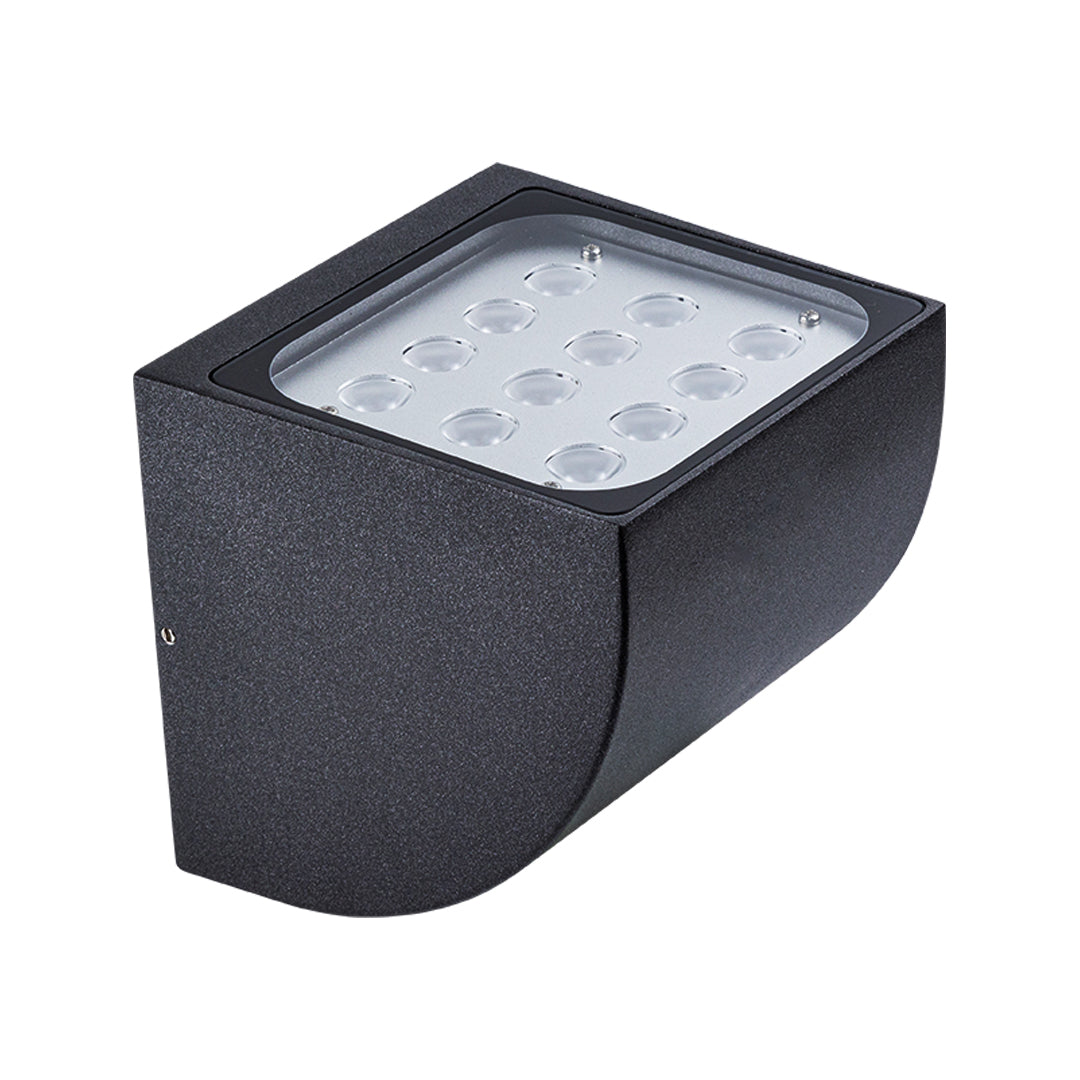 Harlan Industrial Minimalist Glass Outdoor Wall Light