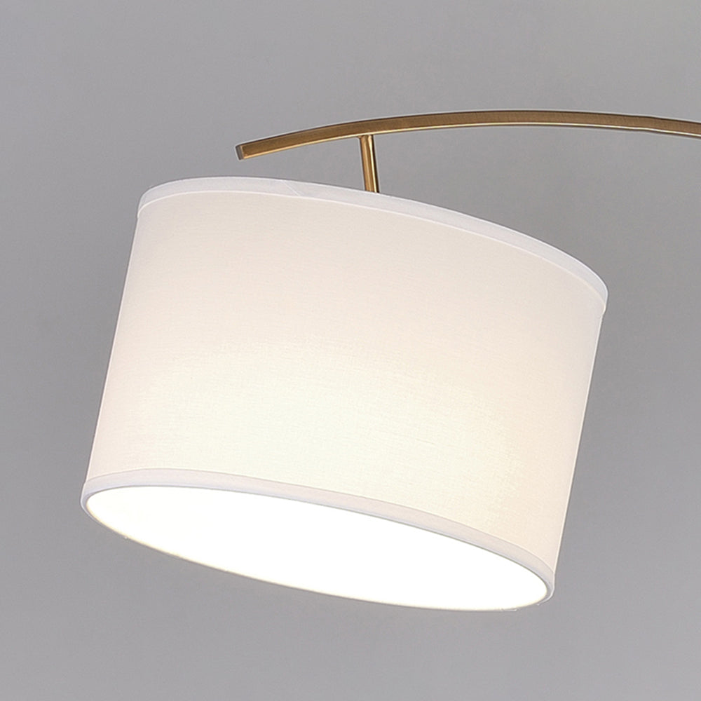 Salgado Floor Lamp 3 Color Temperature Switchable, Artificial Fabric/Metal - Neutral Decor