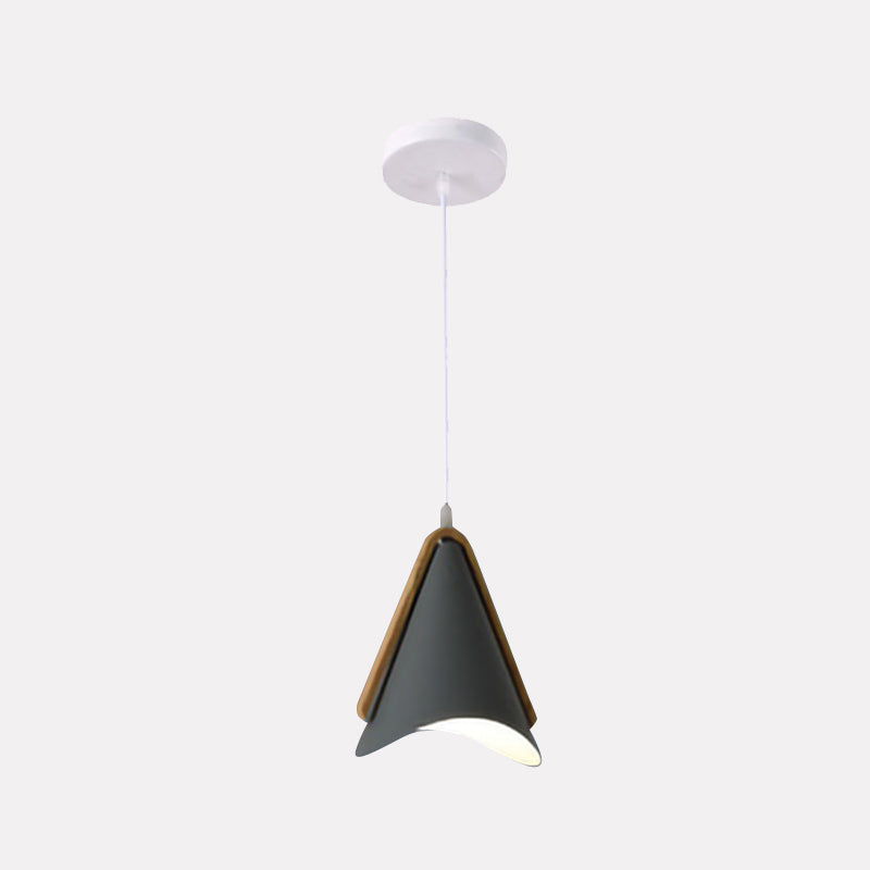 Valentina Modern Cone Pendant Light, Wood/Metal - Neutral Decor