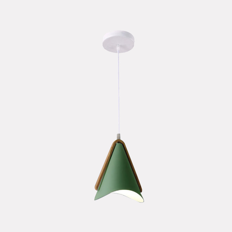 Valentina Modern Cone Pendant Light, Wood/Metal - Neutral Decor