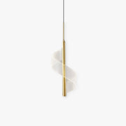 Alven Vintage Golden Ribbon Pendant Light, /-Neutral Decor