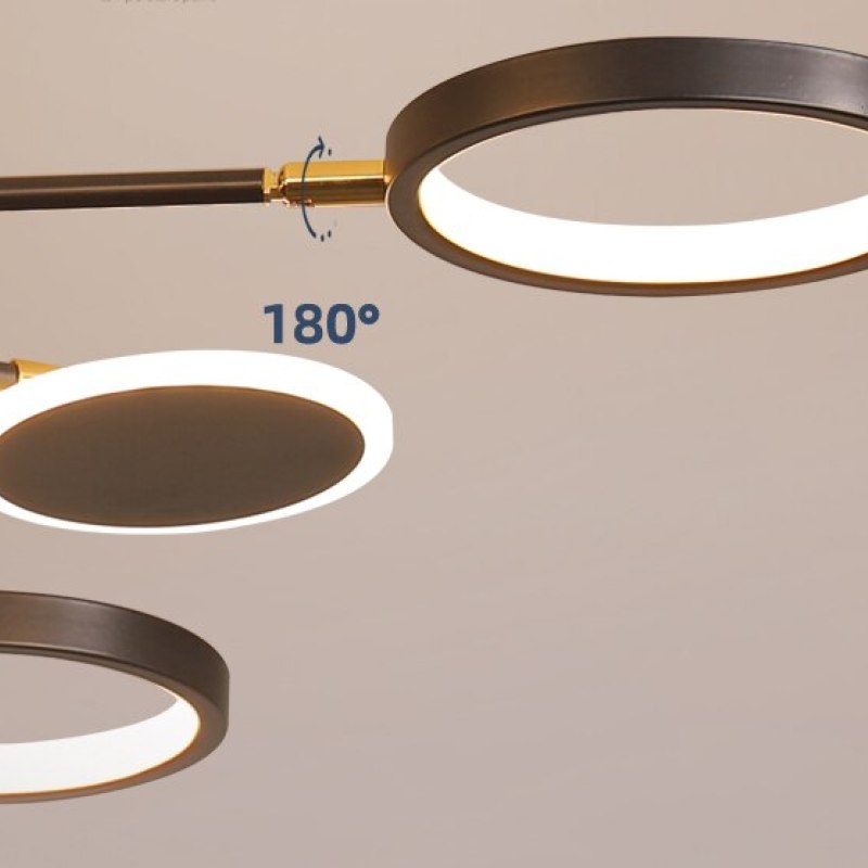 Arisha Modern Led Chandelier, Geometric, Black Dimmable - Neutral Decor